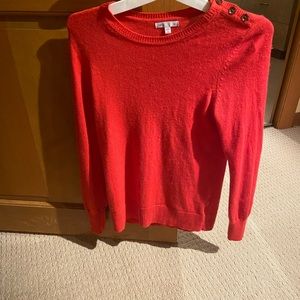 Gap Luxe Tomato Red Angora Rabbit Hair Blend long sleeved sweater Size…